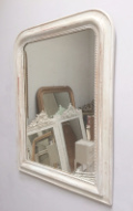 french antique distressed painted mirror